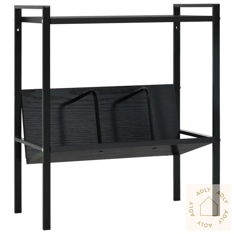 Bokhylle 2 Lag Svart 52X28X59 Cm Konstruert Tre