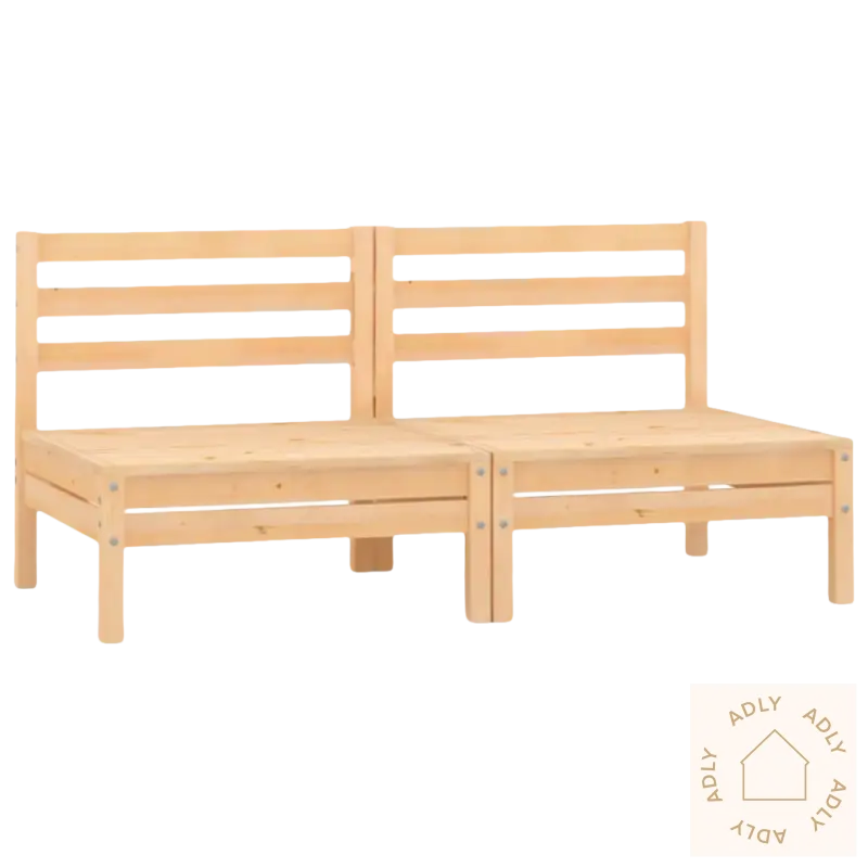 Heltre furu 2-seters hagesofa med modulært design, perfekt for hagemøbler