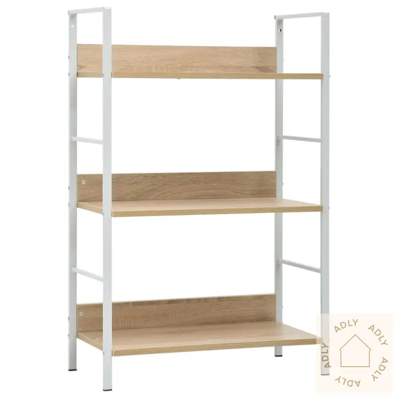Bokhylle 3 Lag Eik 60X27,6X90,5 Cm Konstruert Tre