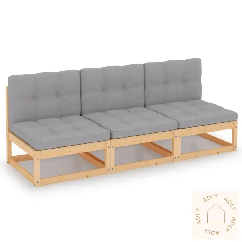 Sofa Med Puter 3-Seters Heltre Furu