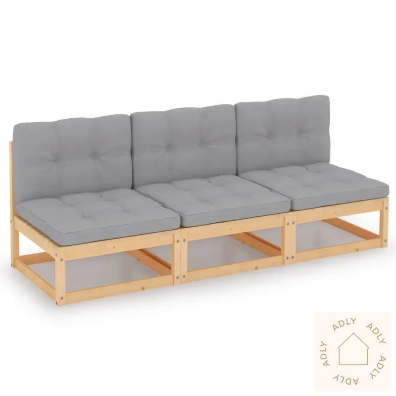Sofa Med Puter 3-Seters Heltre Furu