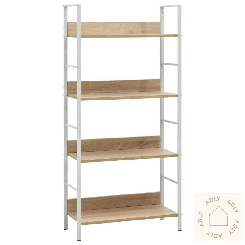 Bokhylle 4 Lag Eik 60X27,6X124,5 Cm Konstruert Tre
