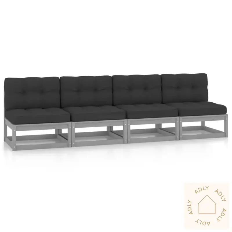 Hagesofa Med Puter 4-Seters Heltre Furu