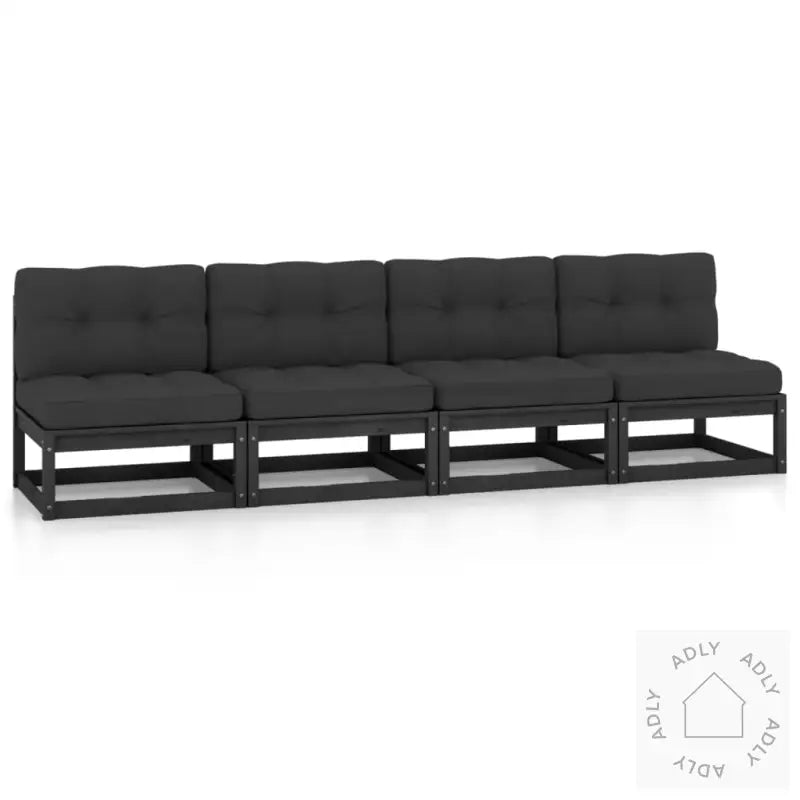 Hagesofa Med Puter 4-Seters Heltre Furu