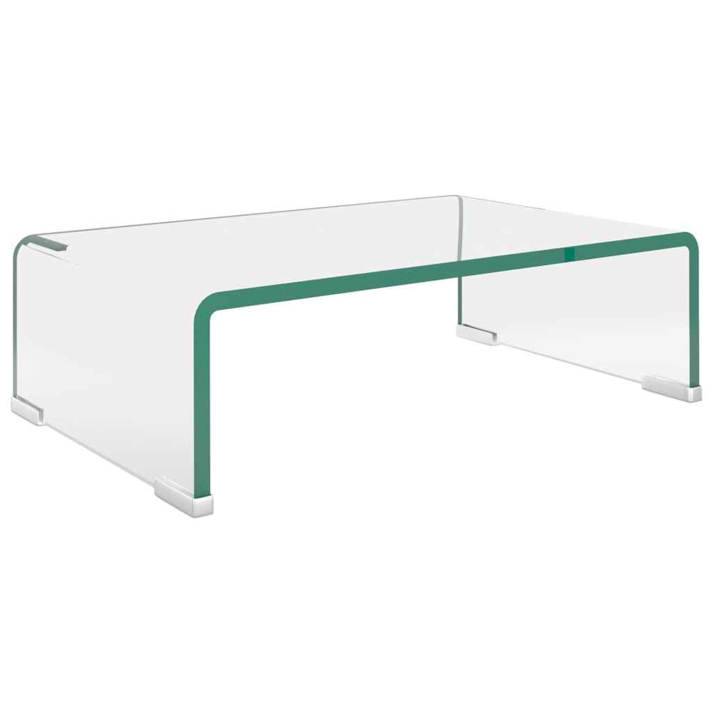 TV-benk glass klar 40x25x11 cm