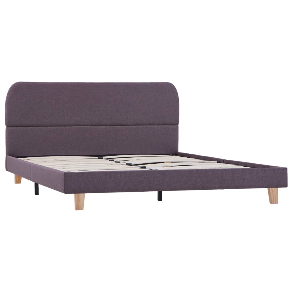Sengeramme uten Madrass Taupe Stoff 135x190 cm