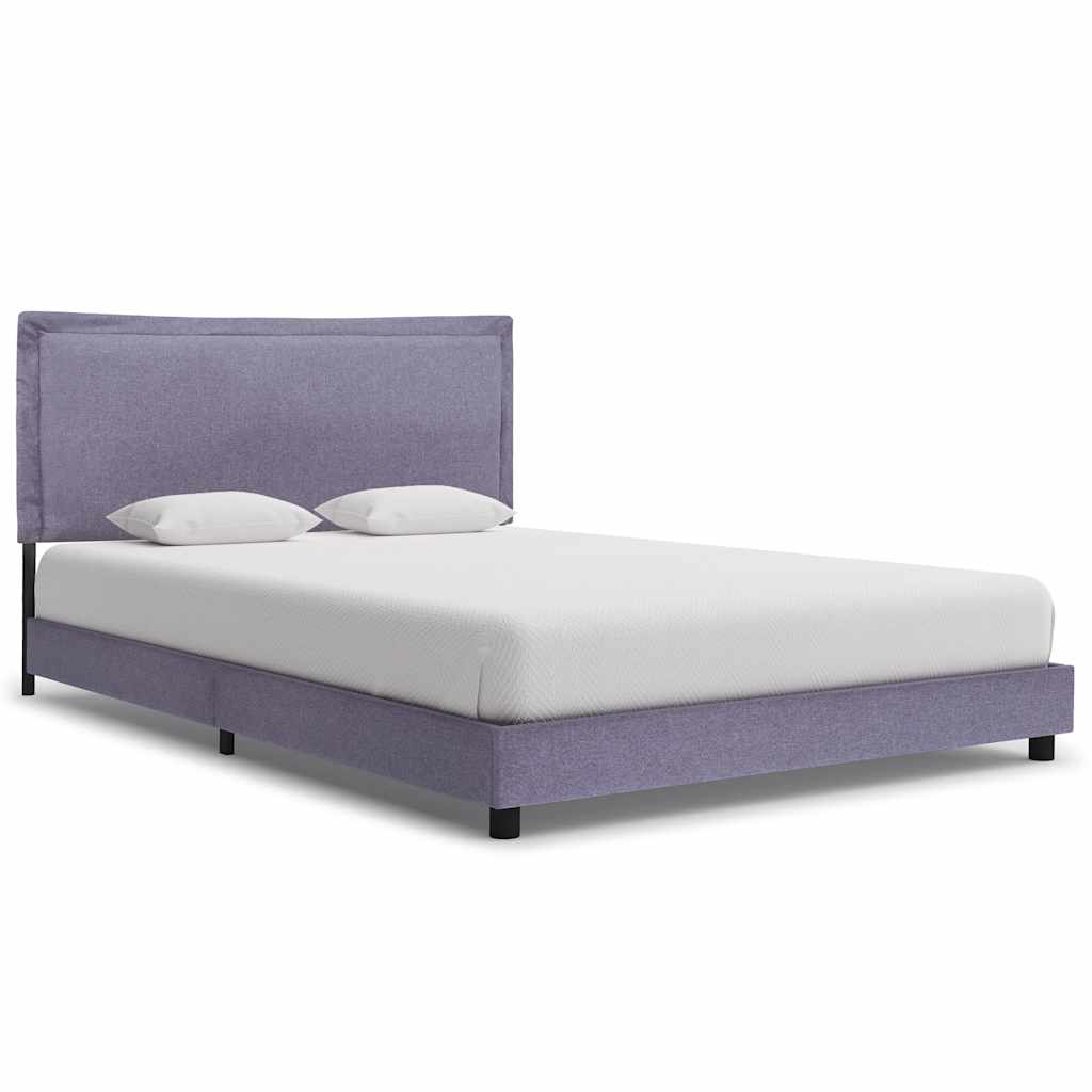 Sengeramme uten Madrass Lysegrå Stoff 135x190 cm