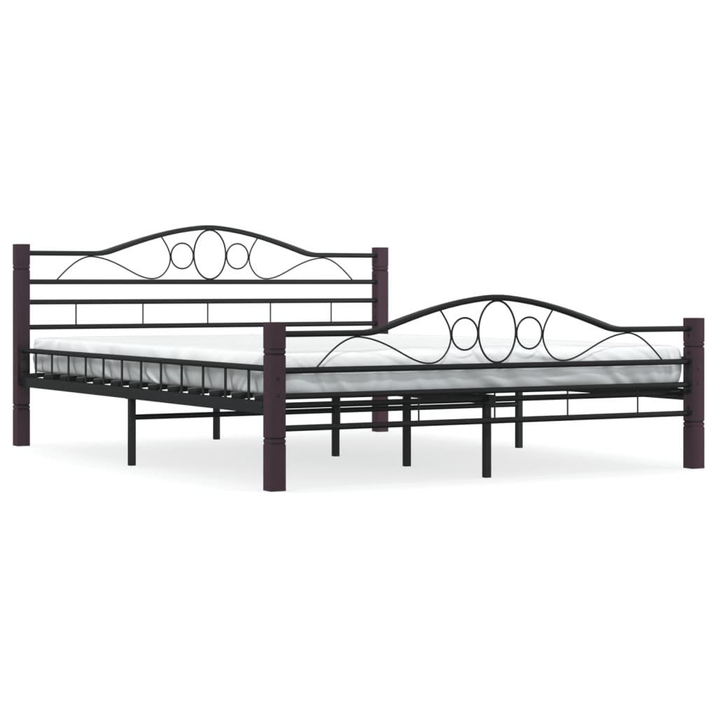 Sengeramme svart metall 160x200 cm