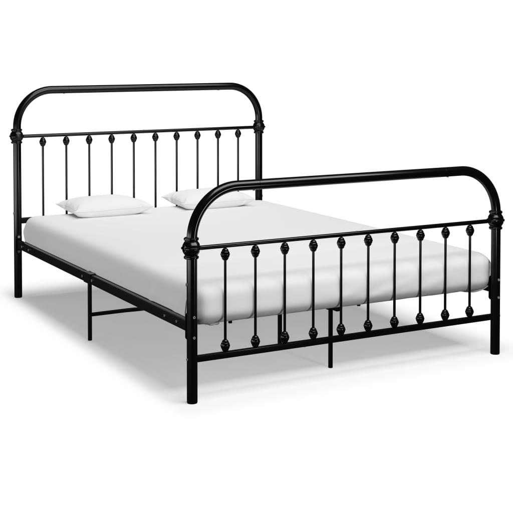 Sengeramme svart metall 160x200 cm