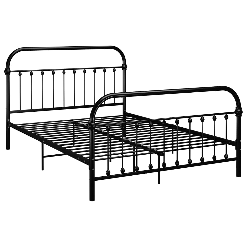 Sengeramme svart metall 160x200 cm