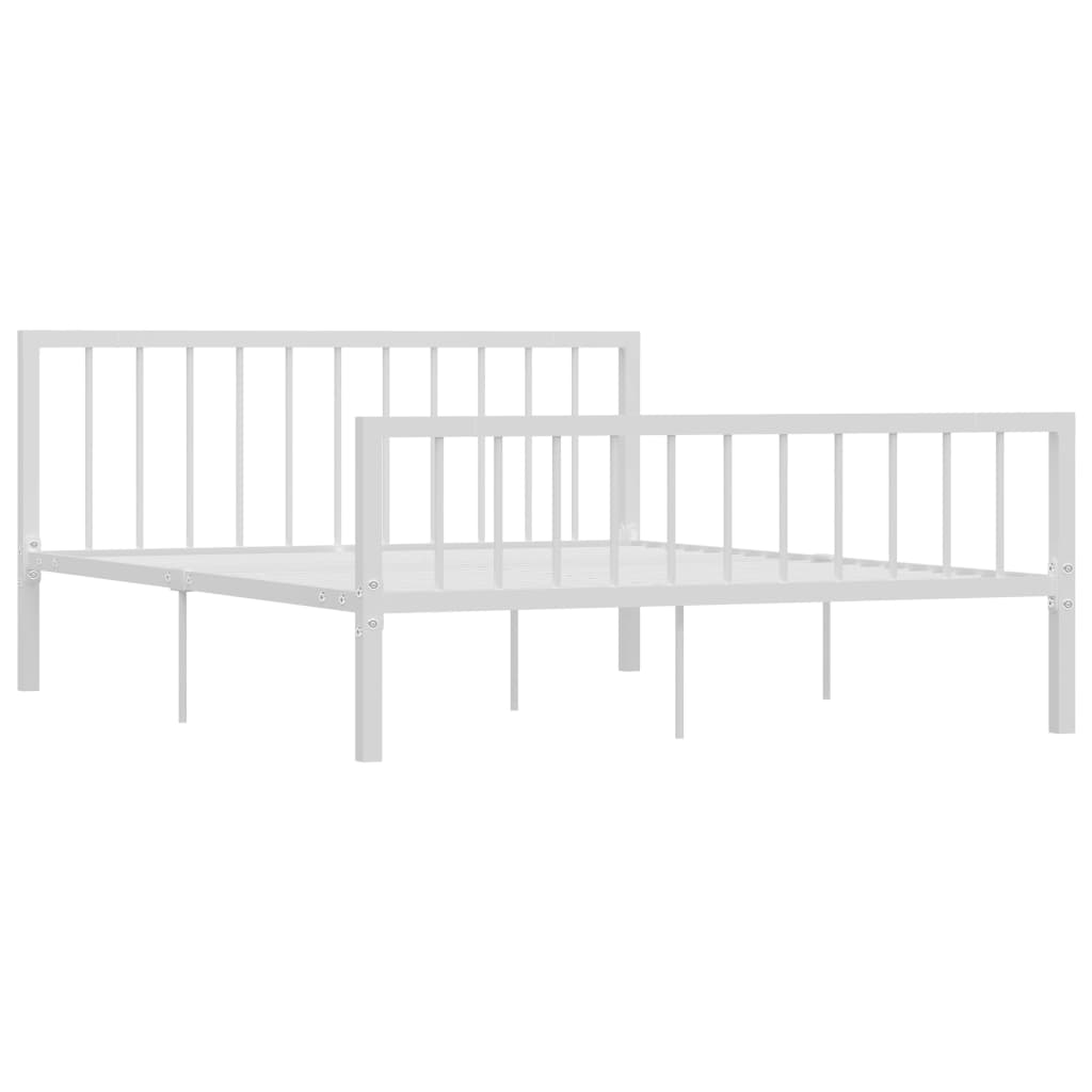 Sengeramme hvit metall 160x200 cm