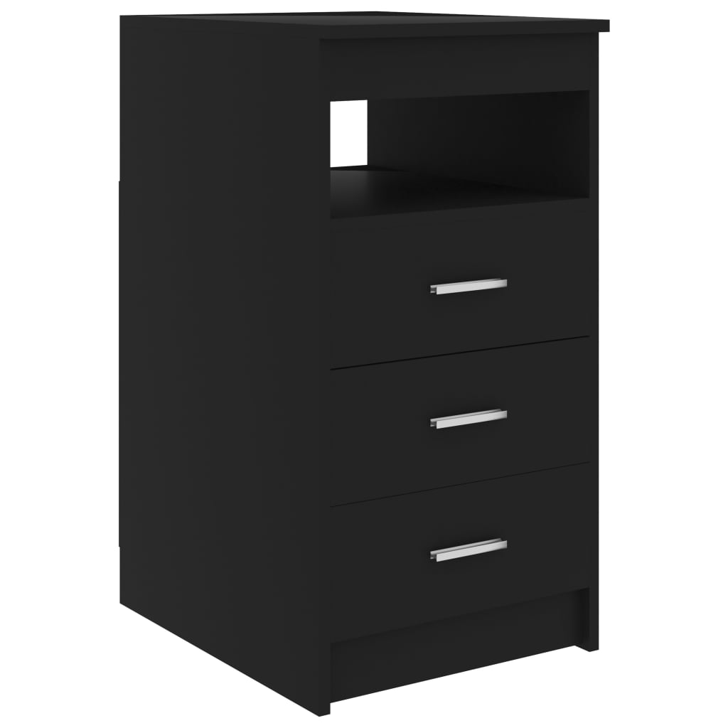 Kommode Svart 40X50X76 Cm Konstruert Tre
