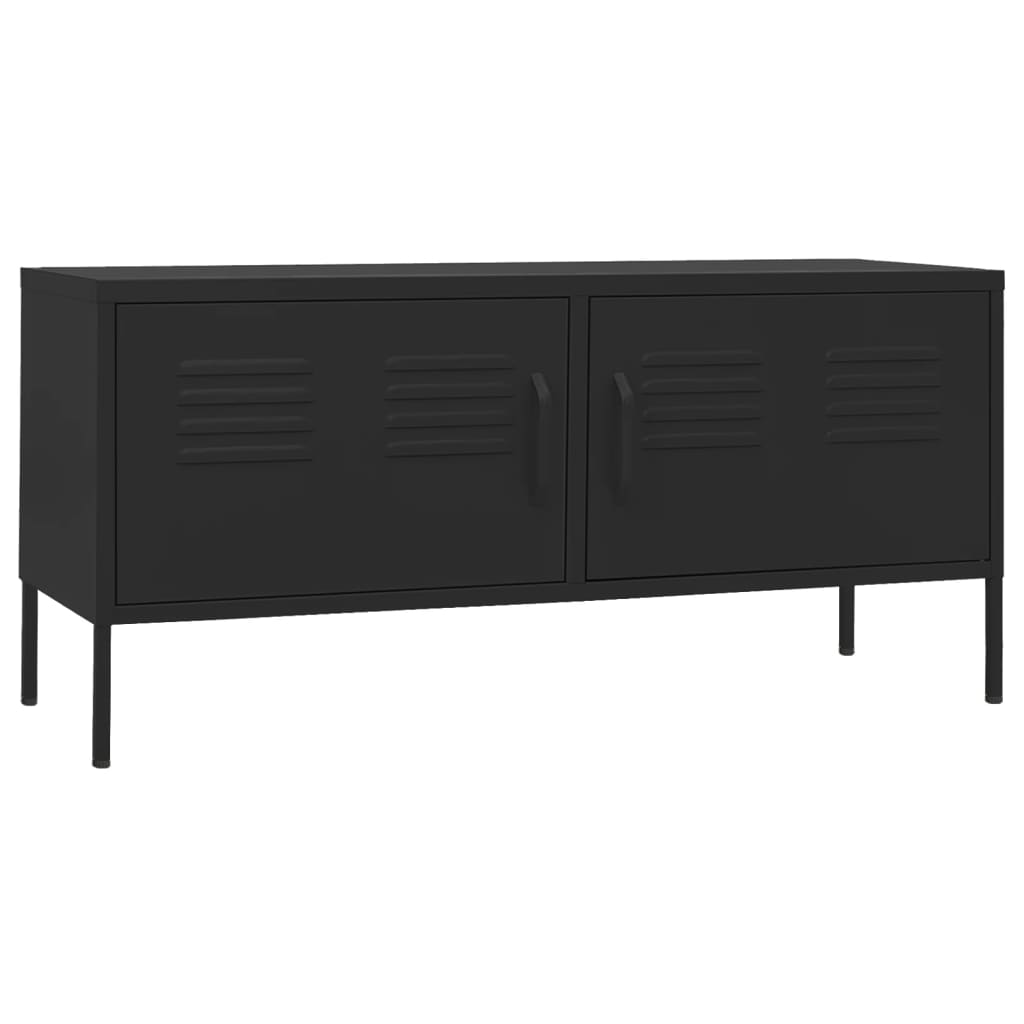 Tv-Benk Svart 105X35X50 Cm Stål