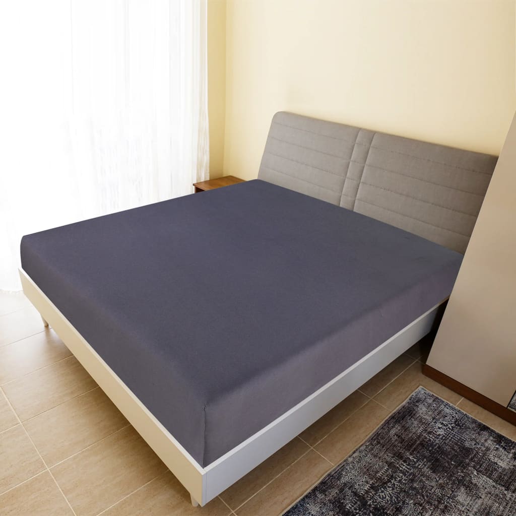 Jerseylaken antrasitt 160x200 cm bomull