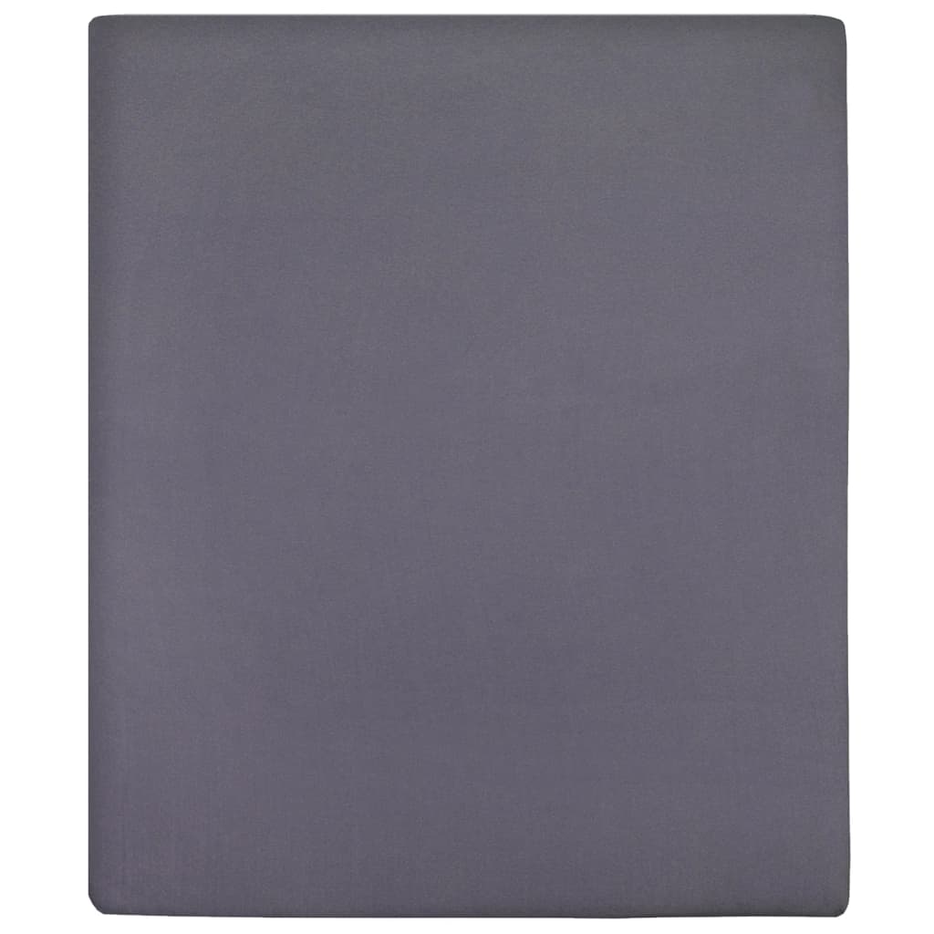 Jerseylaken 2 stk antrasitt 160x200 cm bomull