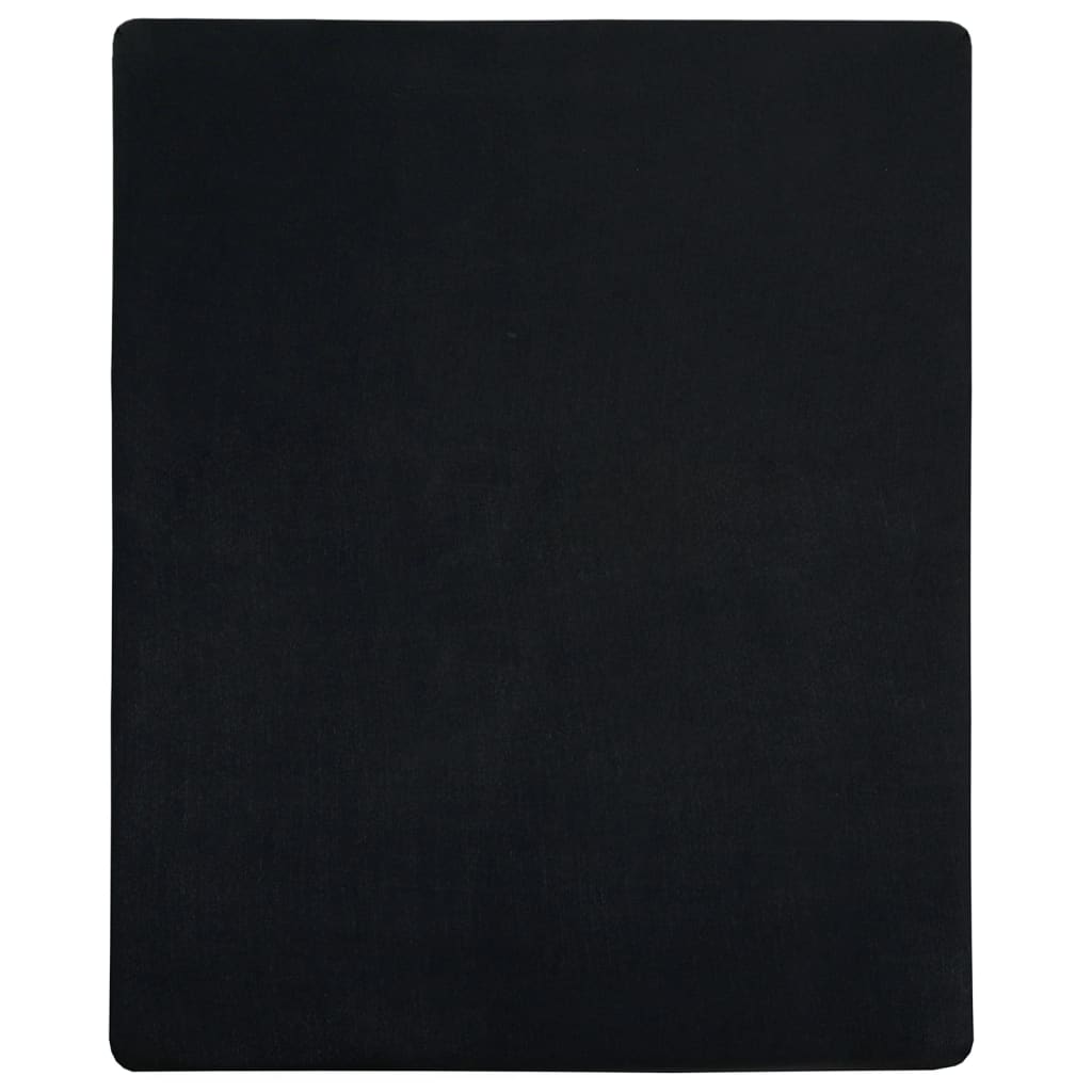 Jerseylaken 2 stk svart 90x200 cm bomull