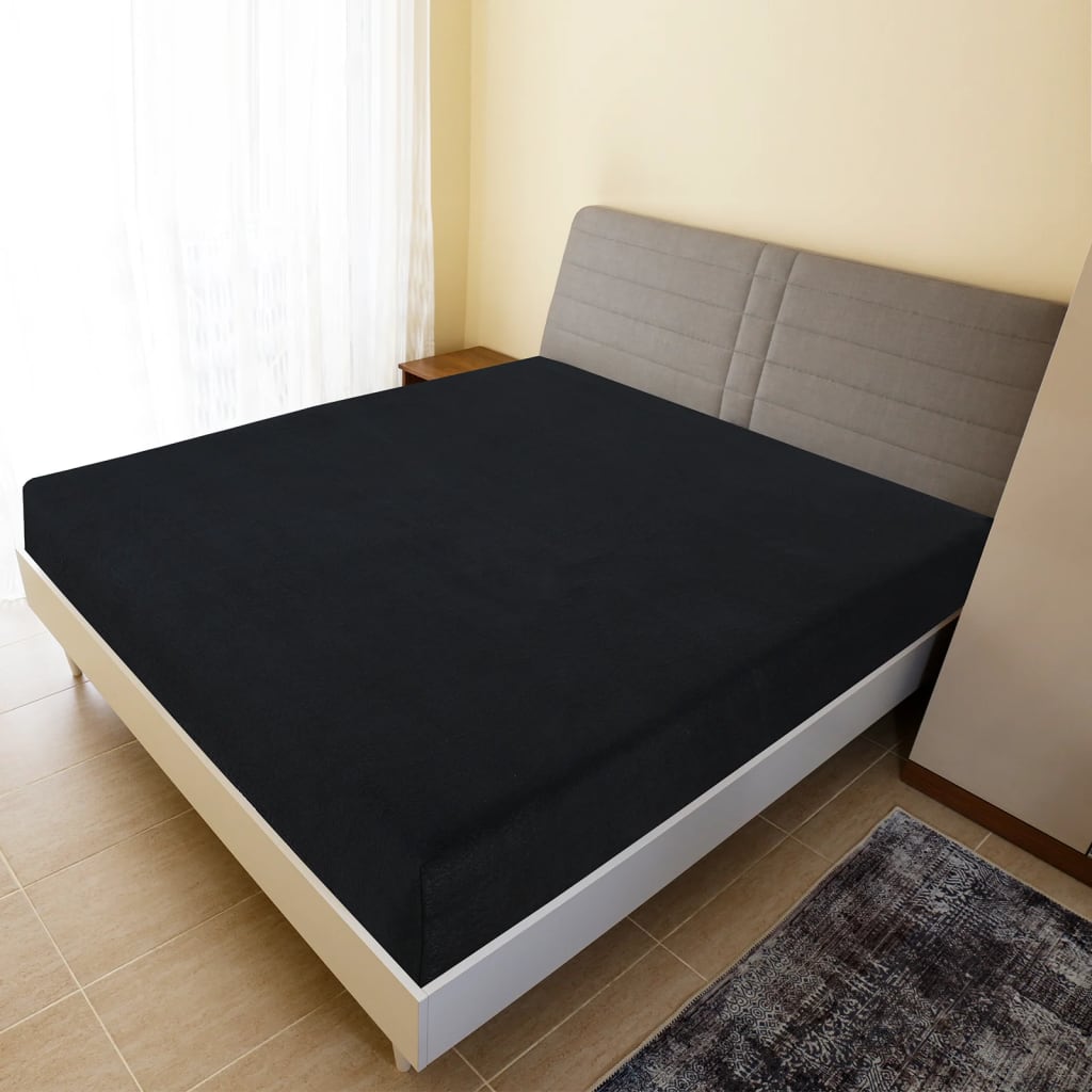 Jerseylaken svart 100x200 cm bomull