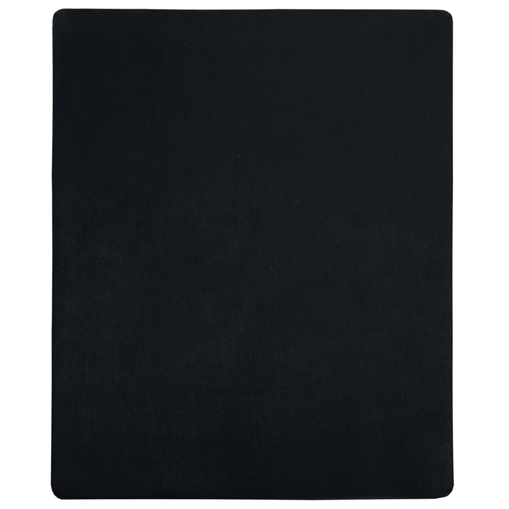 Jerseylaken 2 stk svart 140x200 cm bomull