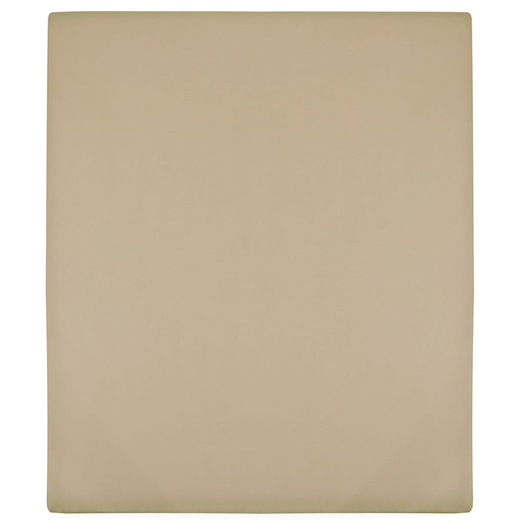Jerseylaken gråbrun 90x200 cm bomull