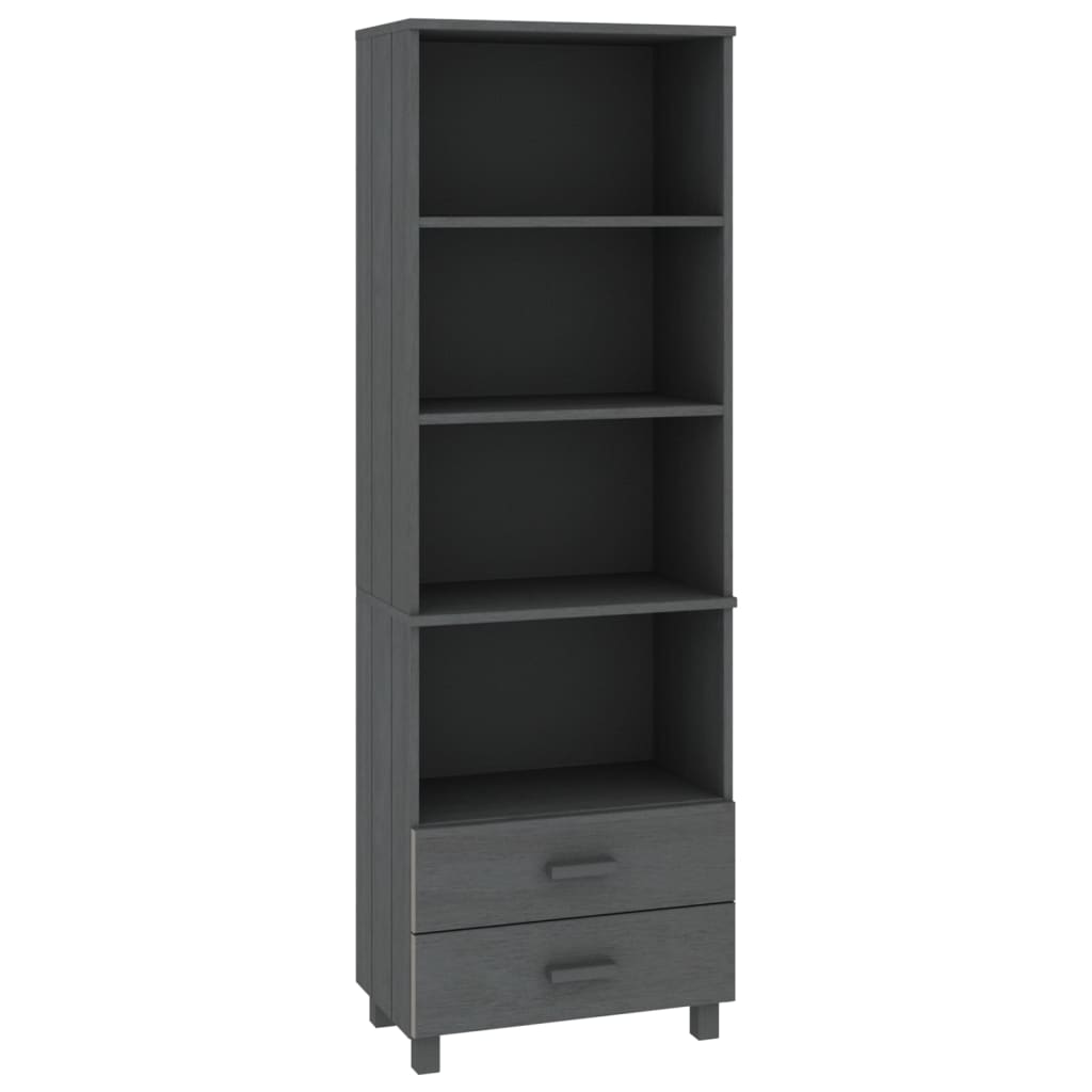 Highboard Hamar Mørkegrå 60X35X180 Cm Heltre Furu