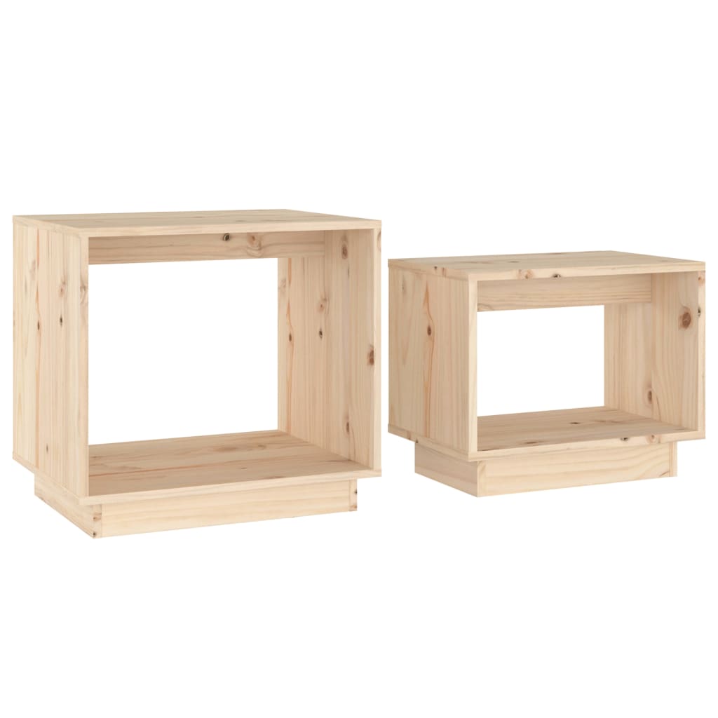 Stablebare salongbord 2 stk heltre furu