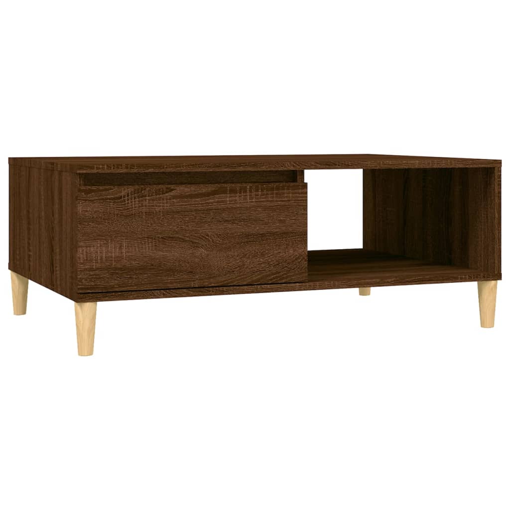 Salongbord brun eik 90x60x35 cm konstruert tre