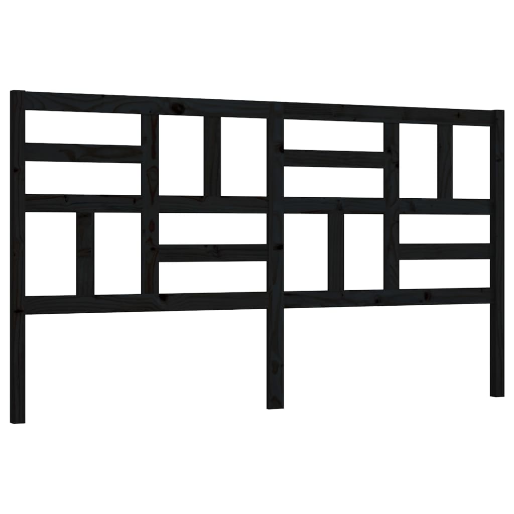 Sengegavl Svart 206X4X104 Cm Heltre Furu