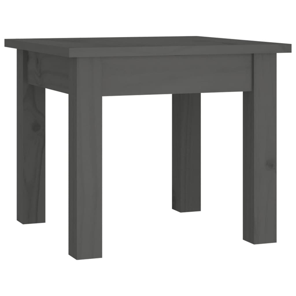 Salongbord grå 35x35x30 cm heltre furu