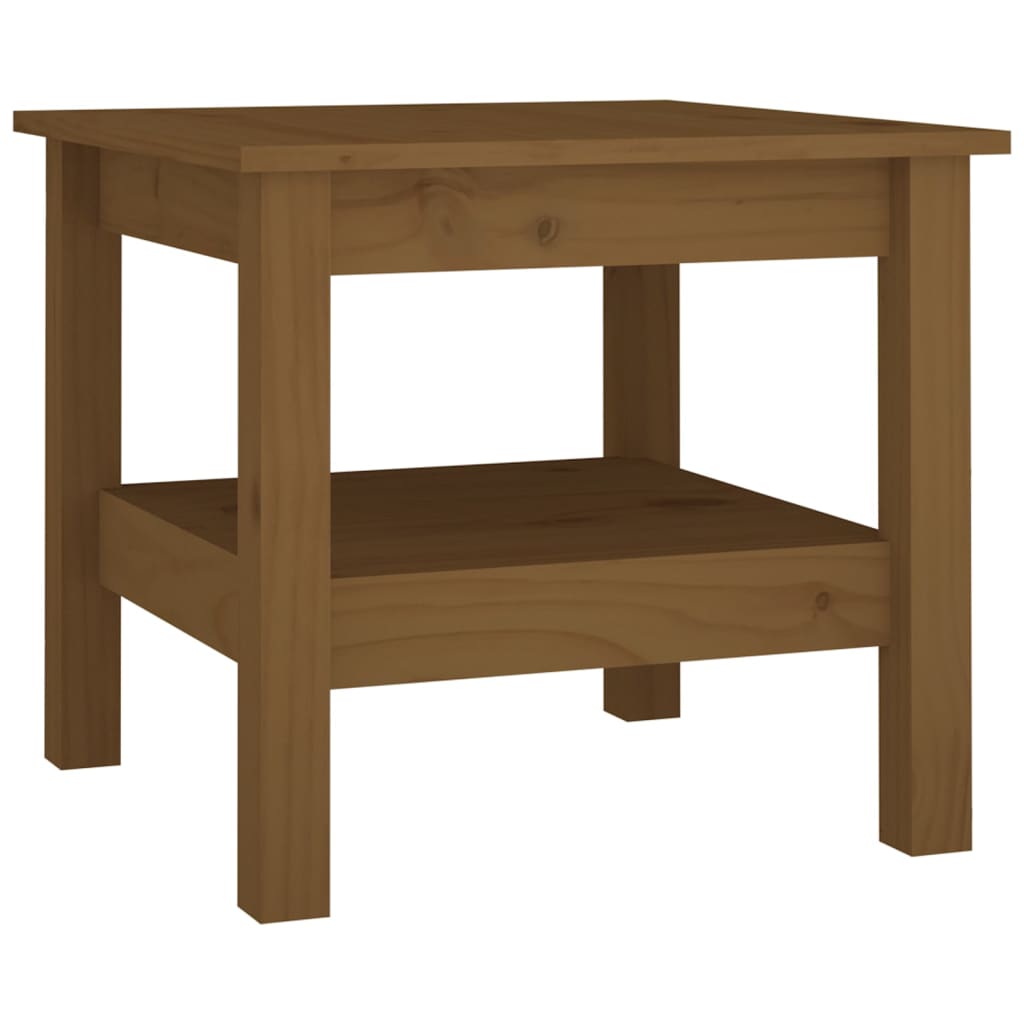 Salongbord honningbrun 45x45x40 cm heltre furu