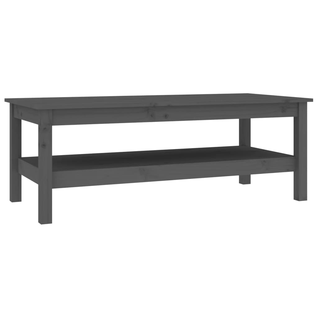 Salongbord grå 110x50x40 cm heltre furu