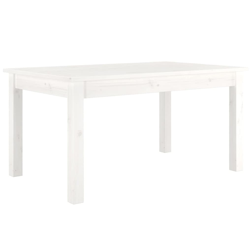 Salongbord hvit 80x50x40 cm heltre furu