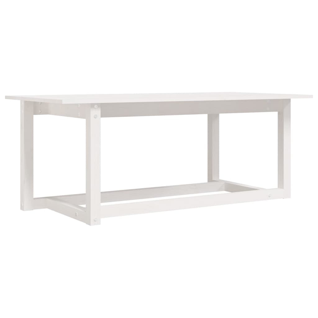 Salongbord hvit 110x55x45 cm heltre furu