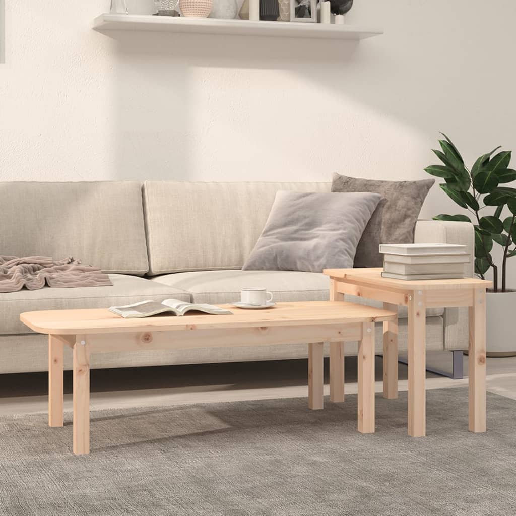 Salongbord 2 stk heltre furu