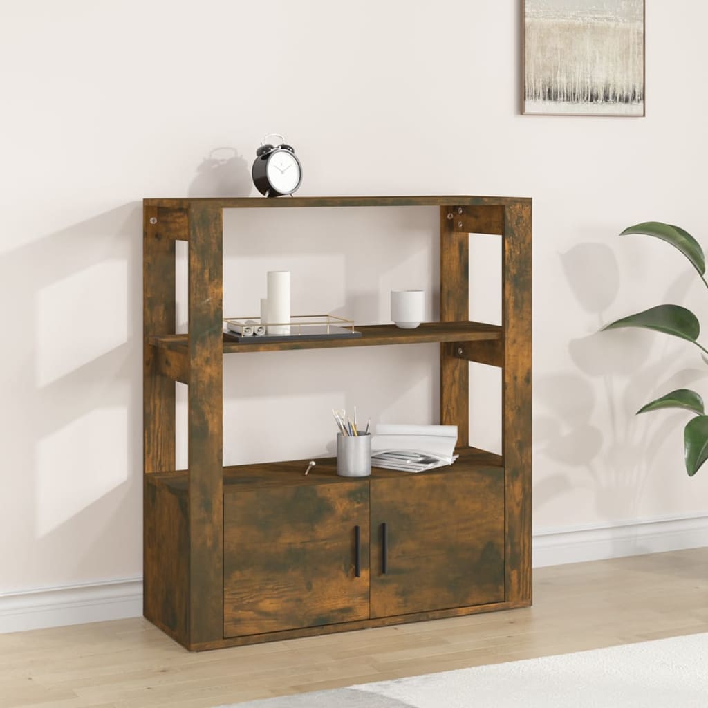Skjenk Røkt Eik 80X30X90 Cm Konstruert Tre