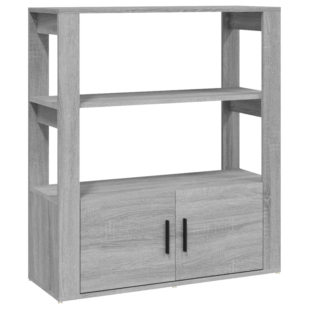 Skjenk Grå Sonoma 80X30X90 Cm Konstruert Tre