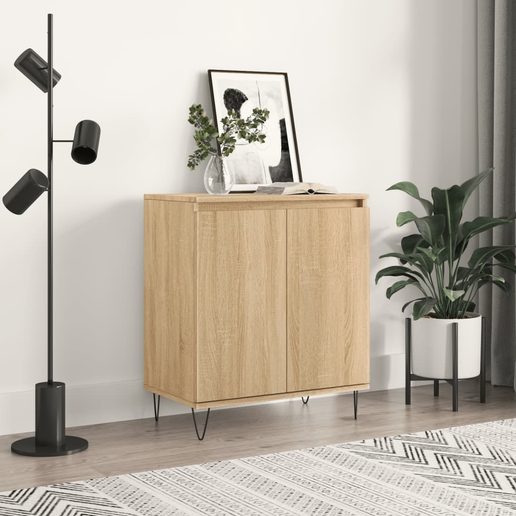 Skjenk Sonoma Eik 60X35X70 Cm Konstruert Tre