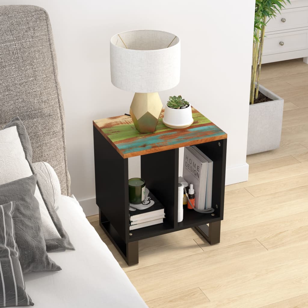 Sidebord 40X31X46 Cm Gjenvunnet Heltre Og Konstruert Tre