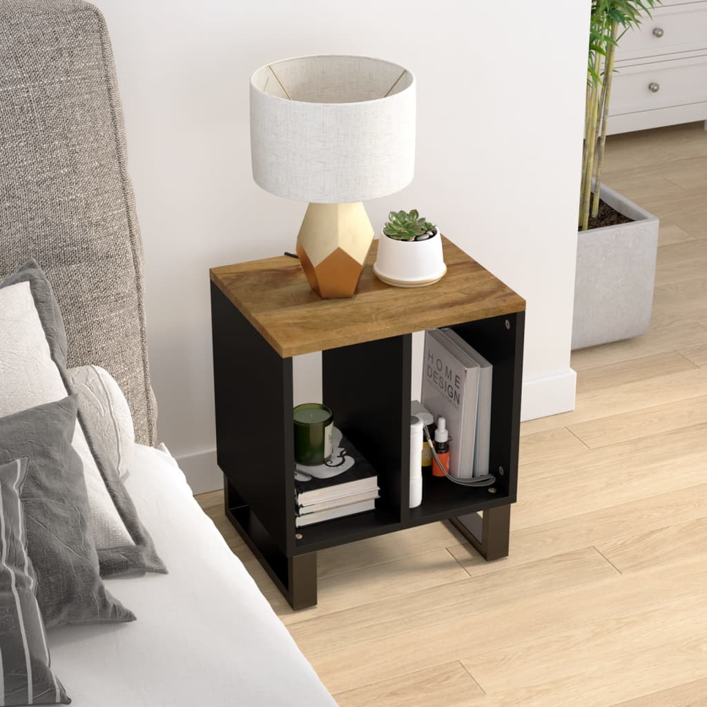 Sidebord 40X31X46 Cm Heltre Mango Og Konstruert Tre