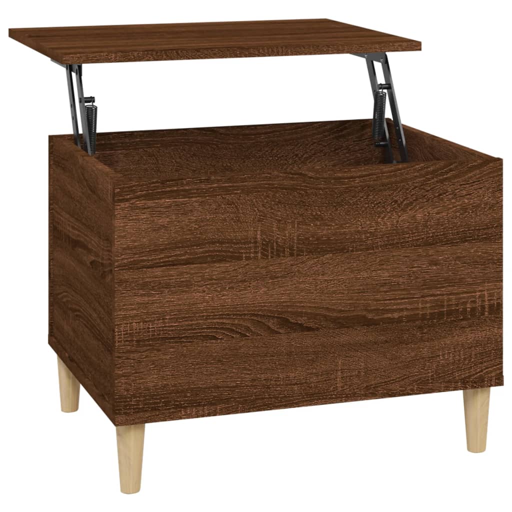 Salongbord brun eik 60x44,5x45 cm konstruert tre