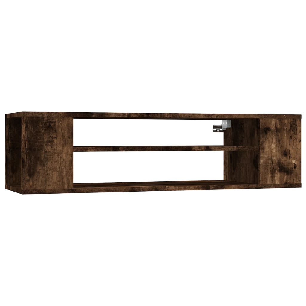 Hengende Tv-Benk Røkt Eik 100X30X26,5 Cm Konstruert Tre