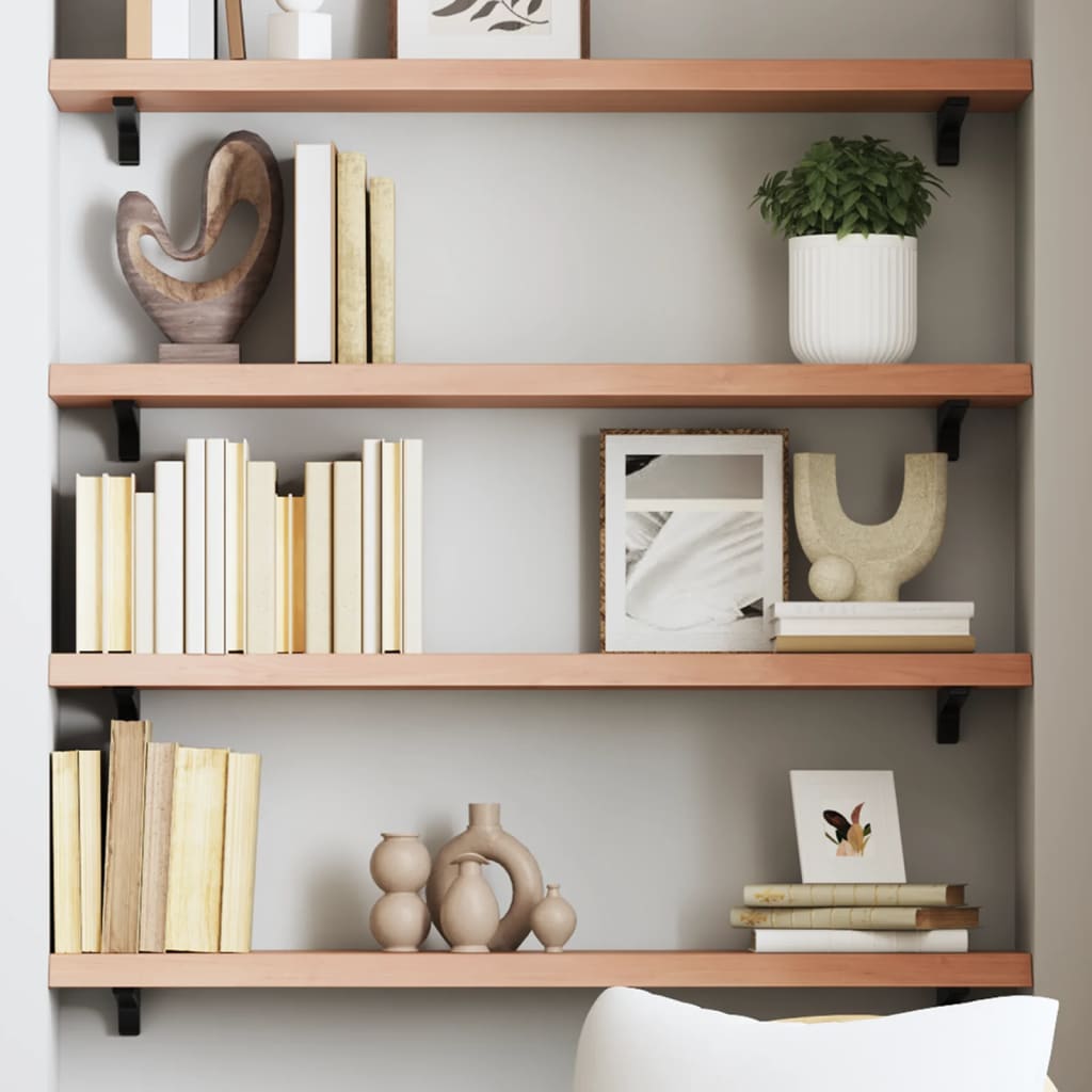 Vegghylle Lysebrun 100X20X4 Cm Behandlet Heltre Eik