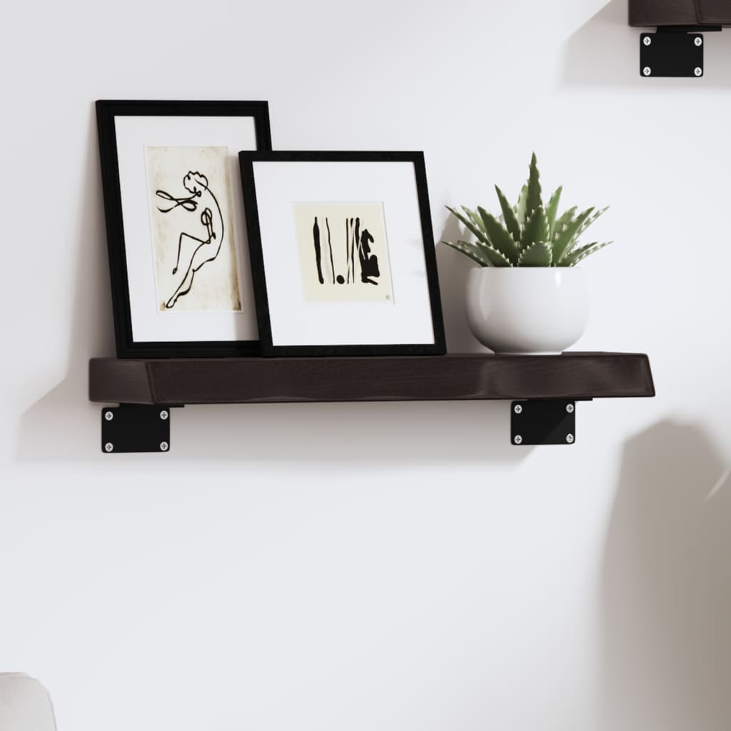 Vegghylle Mørkebrun 40X10X4 Cm Behandlet Heltre Eik