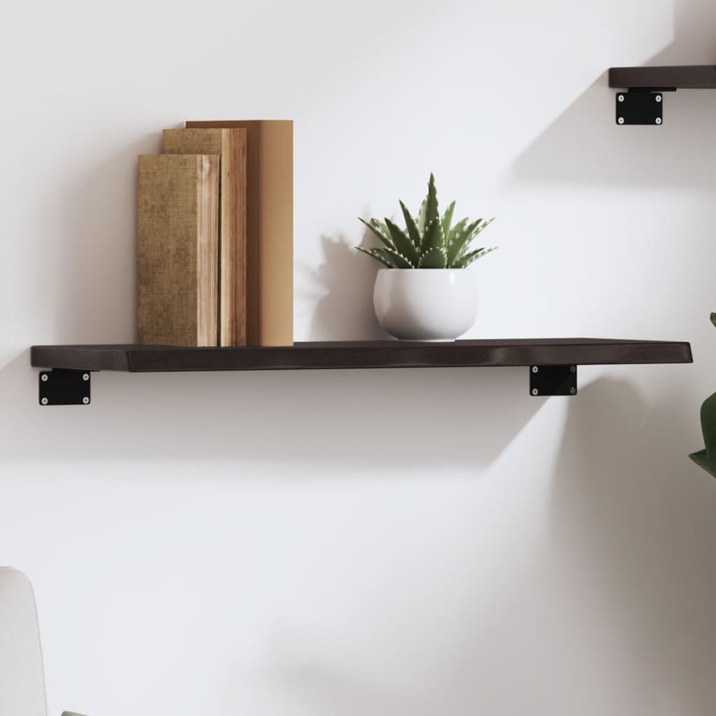Vegghylle Mørkebrun 60X20X2 Cm Behandlet Heltre Eik