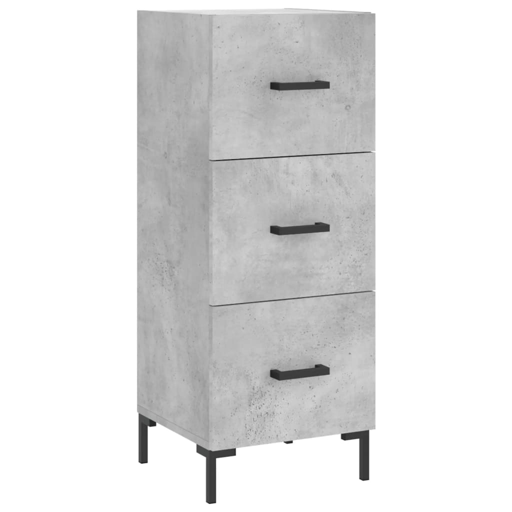 Skjenk Betonggrå 34,5X34X90 Cm Konstruert Tre