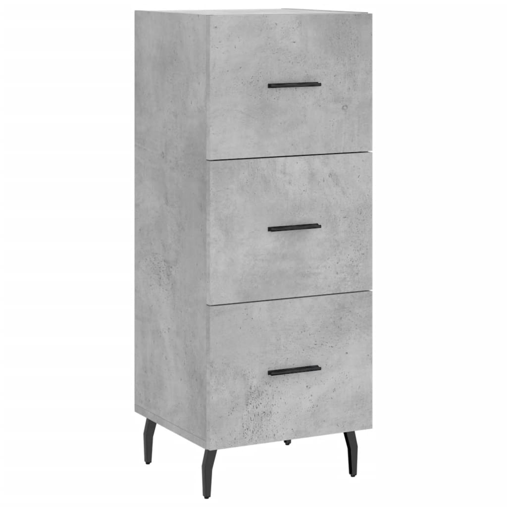 Skjenk Betonggrå 34,5X34X90 Cm Konstruert Tre