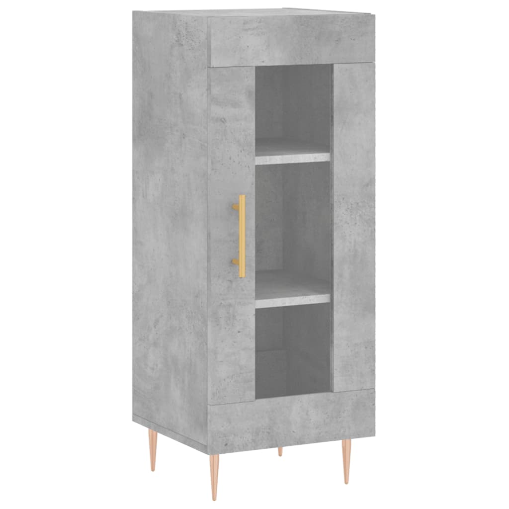 Skjenk Betonggrå 34,5X34X90 Cm Konstruert Tre