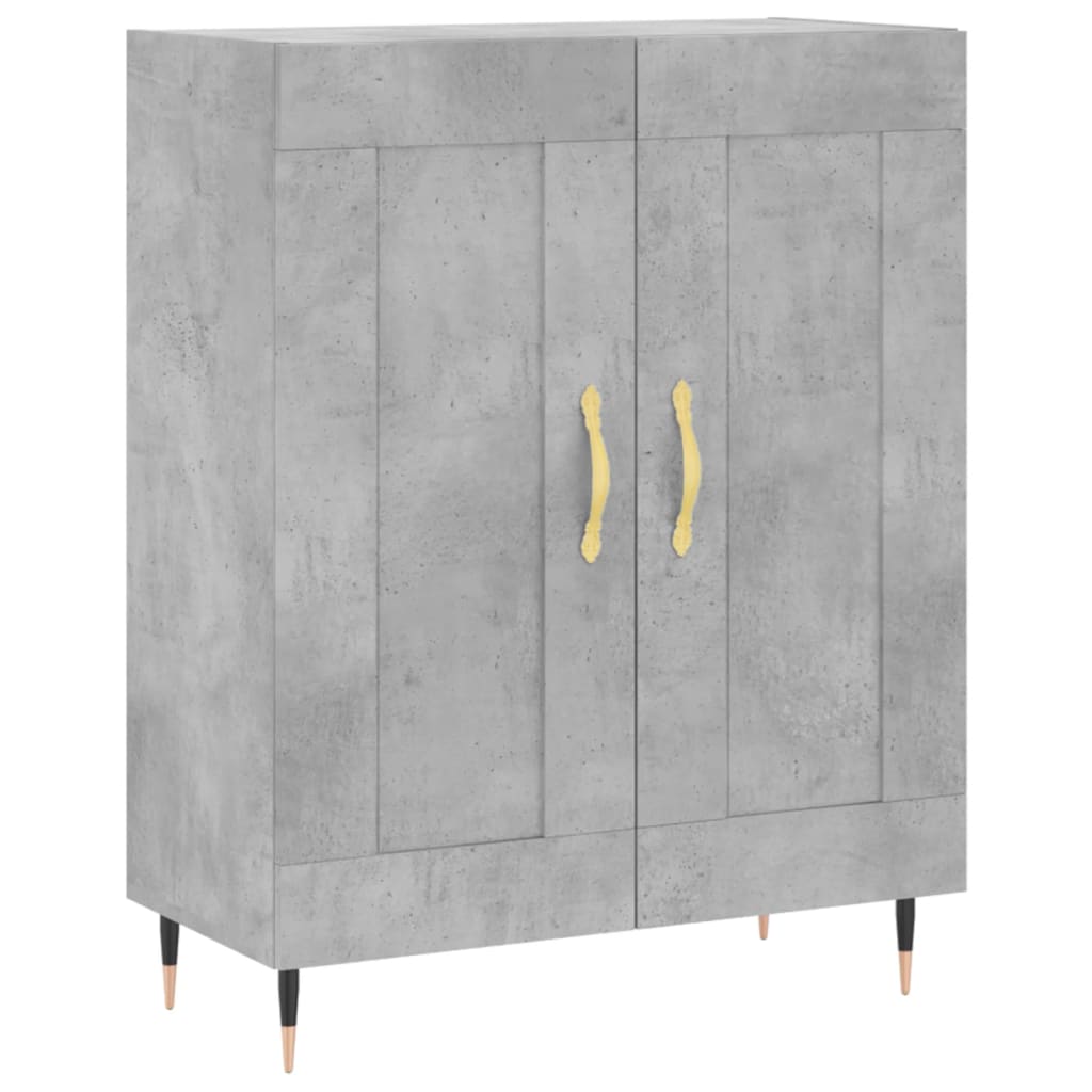 Skjenk Betonggrå 69,5X34X90 Cm Konstruert Tre