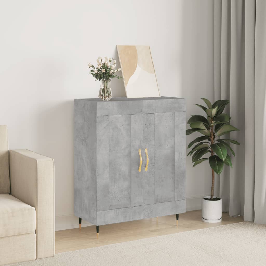 Skjenk Betonggrå 69,5X34X90 Cm Konstruert Tre