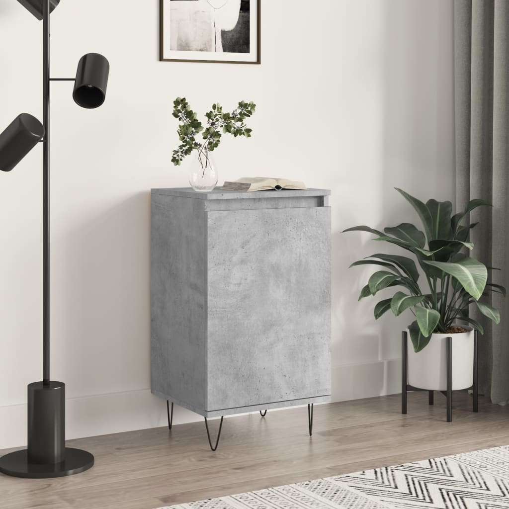 Skjenk Betonggrå 40X35X70 Cm Konstruert Tre