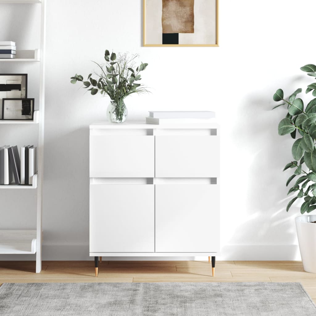 Skjenk Hvit 60X35X70 Cm Konstruert Tre